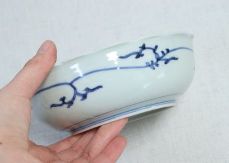 江戸中期染付松竹梅図なます皿