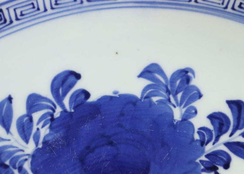 江戸幕末染付牡丹図9寸皿 | 吉祥寺PukuPuku