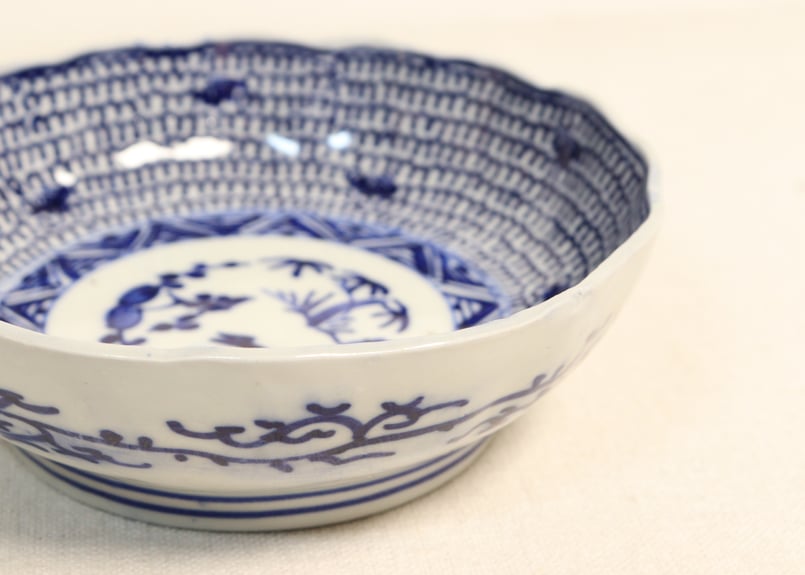 明治前期染付微塵唐草文なます皿 | 吉祥寺PukuPuku