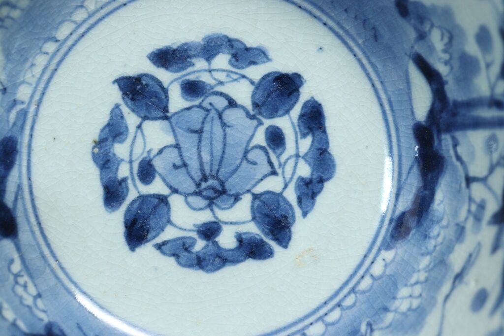 江戸中期染付鹿と紅葉図なます皿 甘手 | 吉祥寺PukuPuku