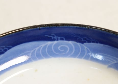 明治前期染付芥子図なます皿