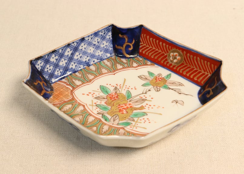 明治前期色絵柘榴図菱形皿③ノミホツ | 吉祥寺PukuPuku