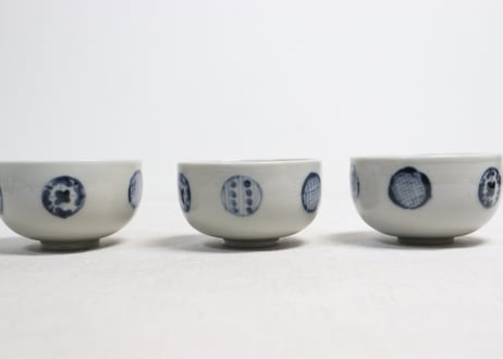 江戸幕末染付丸文湯呑②ケムリ