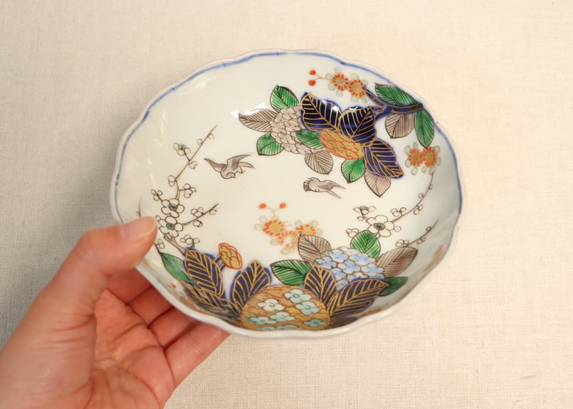 明治前期色絵紫陽花図通り物なます皿 | 吉祥寺PukuPuku