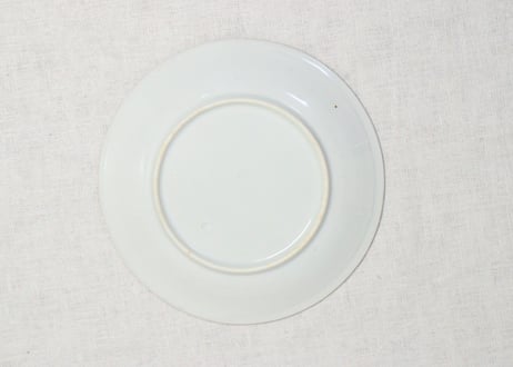 明治後期～大正銅判赤絵紅葉と鯉図6寸皿