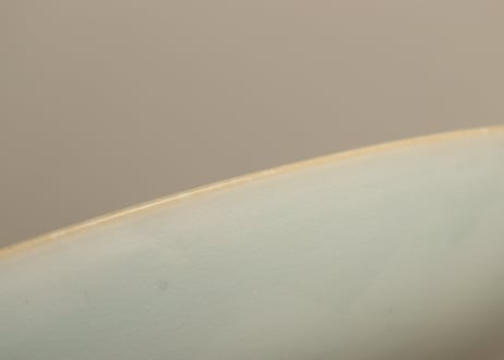 江戸後期染付流水に菊図9寸皿②フリモノ,少甘手