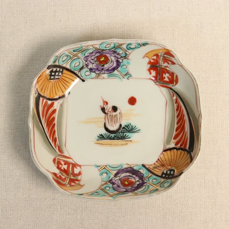 伊万里焼色絵丸文に扇図のぞき5個 [B31668] 伊万里焼 | STORES