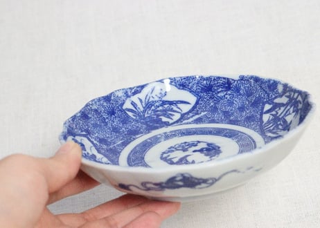 明治後期～大正銅判四君子図なます皿