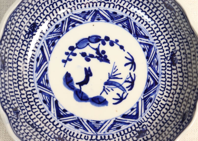 明治前期染付微塵唐草文なます皿 | 吉祥寺PukuPuku