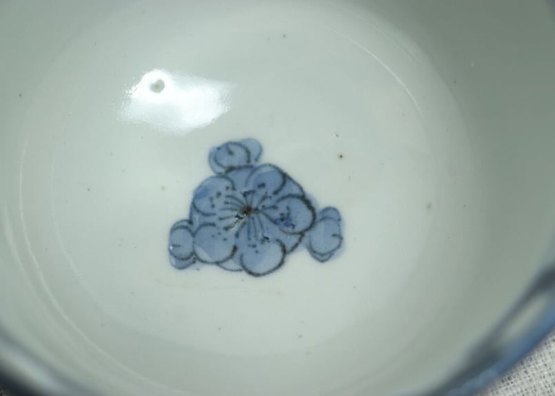 江戸後期染付氷裂に梅図大向付 5客組/一客少甘手 | 吉祥寺PukuPuku