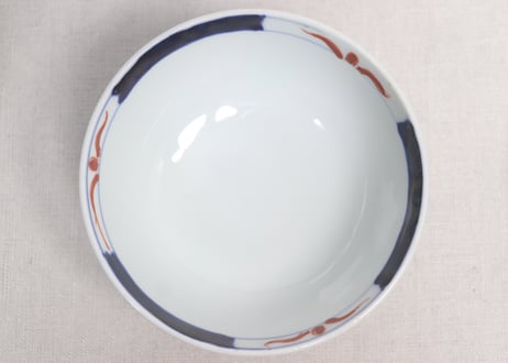 大正～昭和戦前ゴム判色絵牡丹と蝶図蓋茶碗