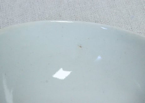 明治後期～大正銅判微塵唐草図蓋茶碗 少甘手