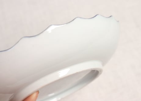 江戸後期染付杜若と蝶図6寸皿