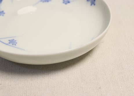 明治後期～大正源六製染付梅図小皿