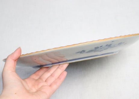 明治後期～大正銅判牡丹図尺イゲ皿