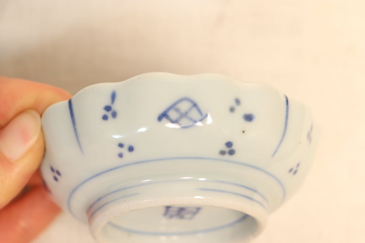 江戸幕末染付山水窓絵散らし図豆皿① | 吉祥寺PukuPuku