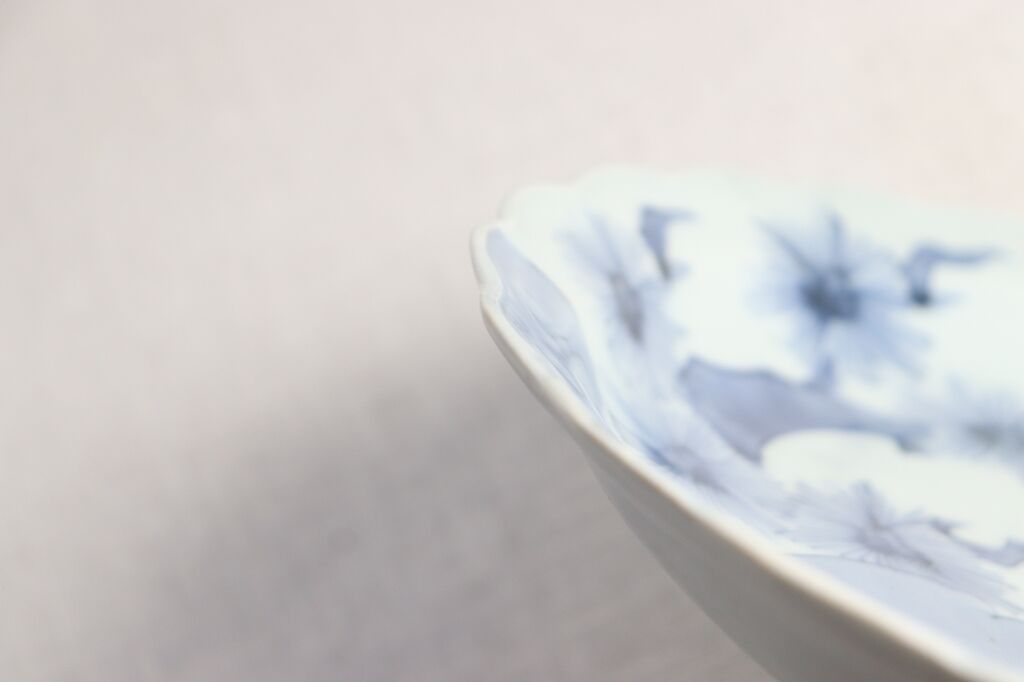 江戸後期染付松図輪花縁尺皿 | 吉祥寺PukuPuku