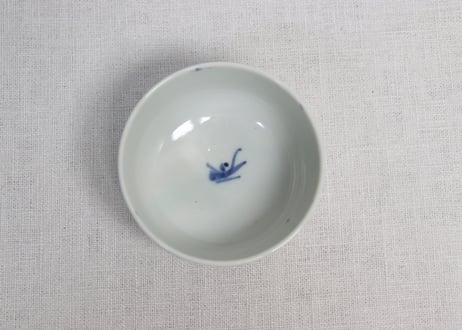江戸幕末染付丸文湯呑①
