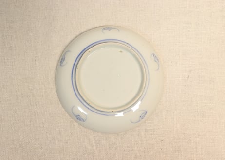 明治前期色絵四方に獅子図小皿①　濃いめ