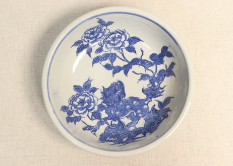 明治前期　色絵　花籠　龍と鳳凰　唐花　蝶　輪花　大鉢 明治前期 色絵 花籠 龍と鳳凰 唐花 蝶 輪花 大鉢 明治前期