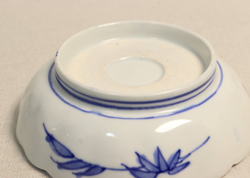 陶器 　染め付け 燭台 江戸後期、明治 明治後期～大正染付山水図なます皿 | 吉祥寺PukuPuku