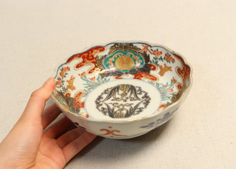 明治前期色絵兎図なます皿 5客組