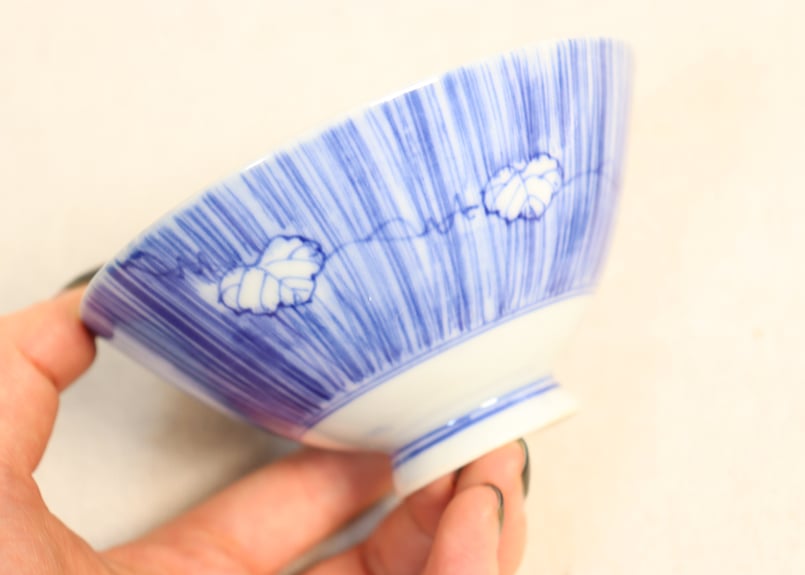 期間限定特価！★昭和レトロ★ 人気！染付手描　龍と富士紋　茶碗　2個 昭和初期 期間限定特価！☆昭和レトロ☆ 人気！染付手描 龍と富士紋 茶碗 2個