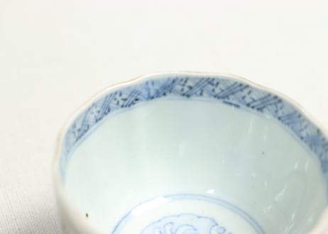 明治前期色絵鶴と松竹梅図通り物向付
