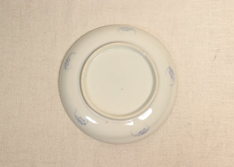 明治前期色絵四方に獅子図小皿②　薄め