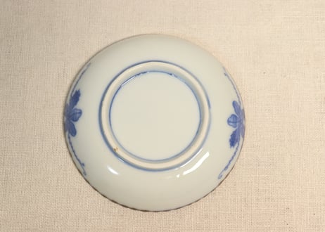 明治後期～大正銅判龍図イゲ縁小皿 ややかたつきあり