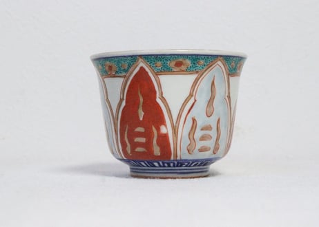 明治前期色絵光背図向付
