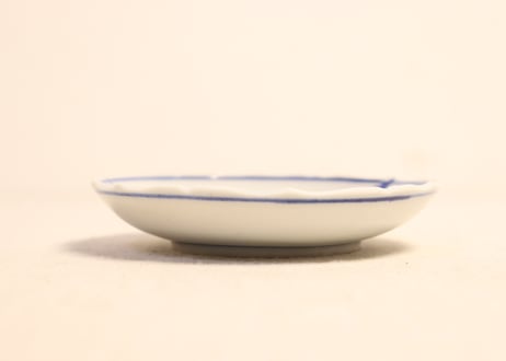 明治後期～大正銅判鷹と雀図小皿② ノミホツ