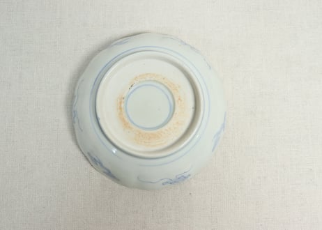 明治前期色絵鶴と松竹梅図通り物なます皿
