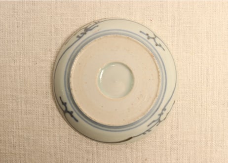 江戸中期青磁染付山水図小皿①