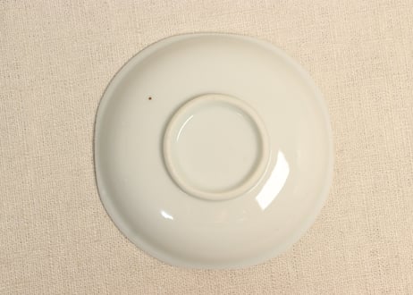 大正~昭和戦前染付輪線文に山水図小皿②　薄め