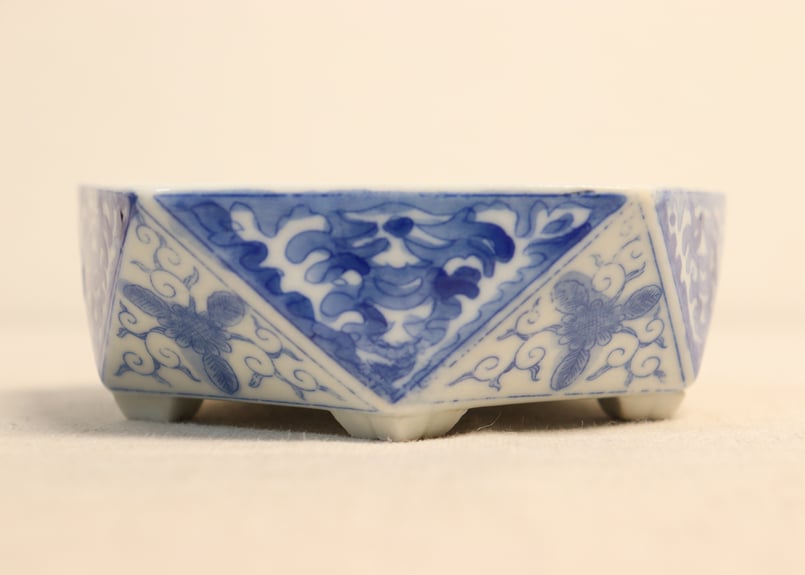 明治後期~大正銅判花図面取り五角小鉢 | 吉祥寺PukuPuku