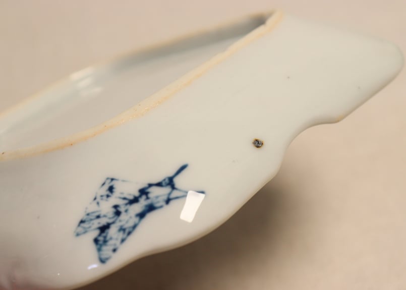 大正~昭和戦前ゴム判山水図菱型皿 少かたつき | 吉祥寺PukuPuku