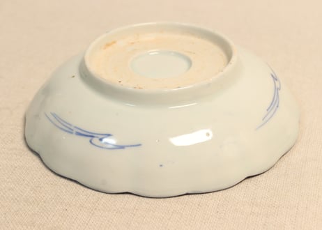 江戸幕末染付貝図小なます皿