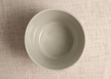 明治前期紙刷微塵唐草文そば猪口