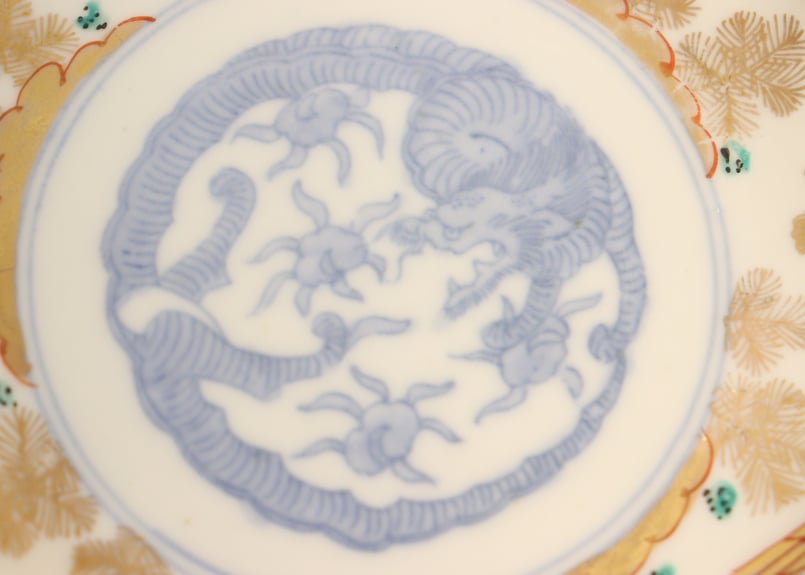 明治前期色絵松鶴図なます皿 | 吉祥寺PukuPuku