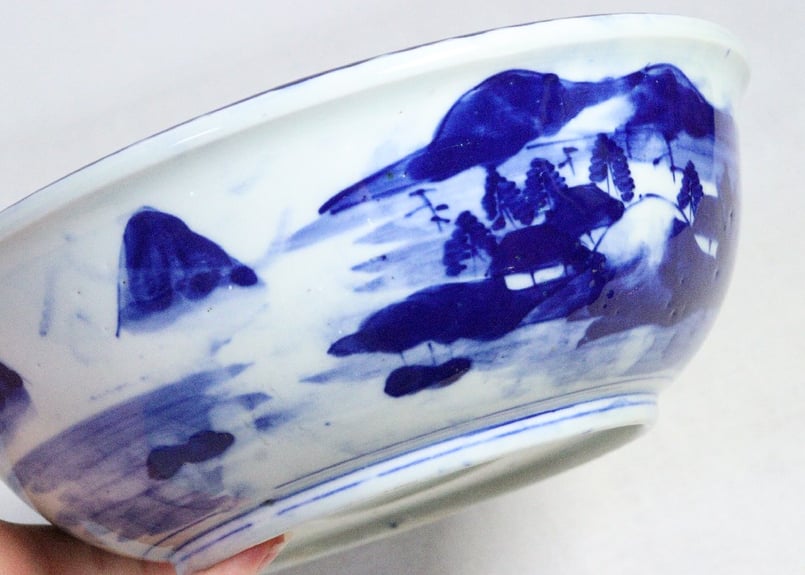 明治前期染付龍図8寸鉢 2客セット | 吉祥寺PukuPuku