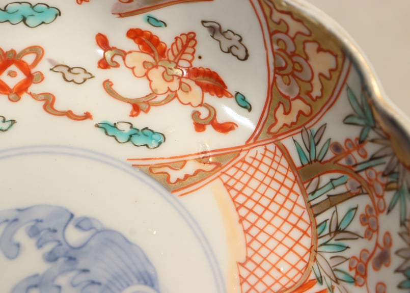 明治前期色絵竹梅と桐図通り物なます皿 | 吉祥寺PukuPuku