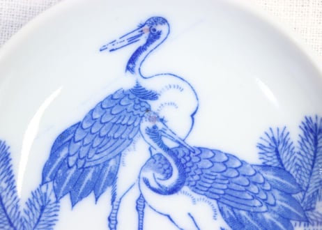 明治後期~大正銅判松鶴図小皿