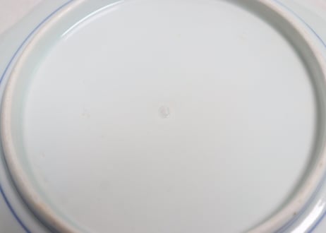 江戸幕末赤絵金彩秋海棠図通り物７寸皿②フリモノ