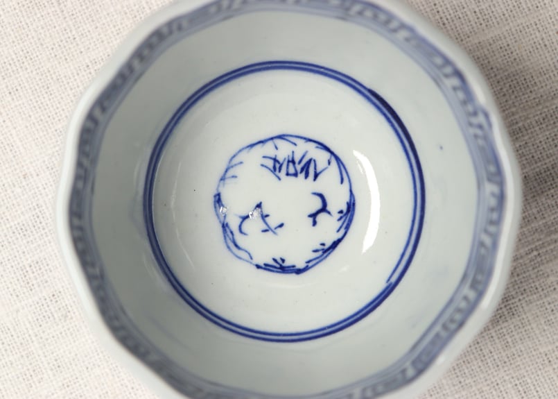 明治前期ベロ藍牡丹図向付 | 吉祥寺PukuPuku