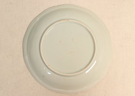 江戸幕末染付海老蔵図７寸皿 5客組　内2客ノミホツ有
