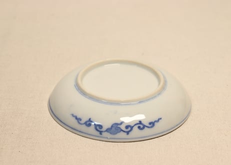 明治後期～大正銅判鹿と満月図小皿②かたつき