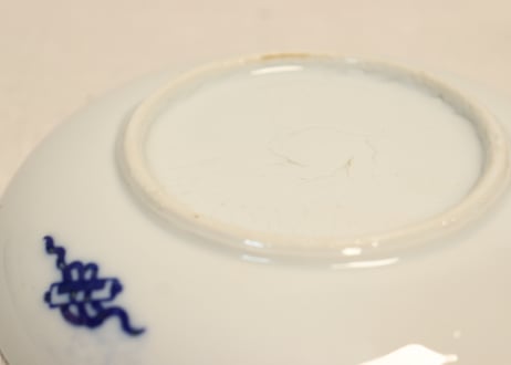 明治後期～大正銅判色絵龍と梅図5寸皿