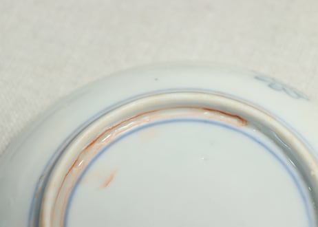 明治前期色絵三方に松竹梅図小皿①