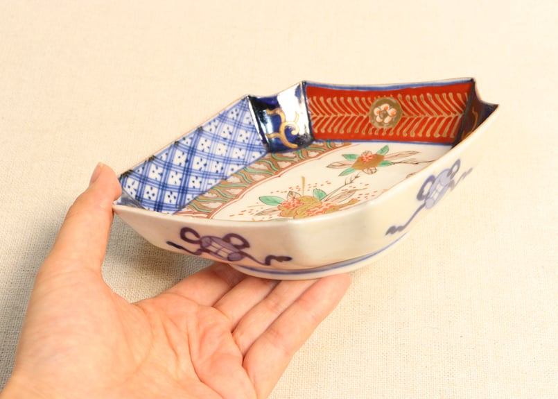 明治前期色絵柘榴図菱形皿③ノミホツ | 吉祥寺PukuPuku